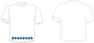 Bílé bavlněné triko s potiskem - A4/2 a 2xA5